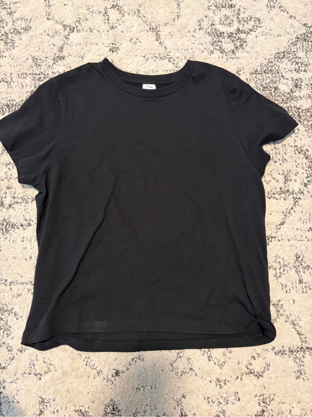 PINK Victoria's Secret Black Short Sleeve Crewneck Tee